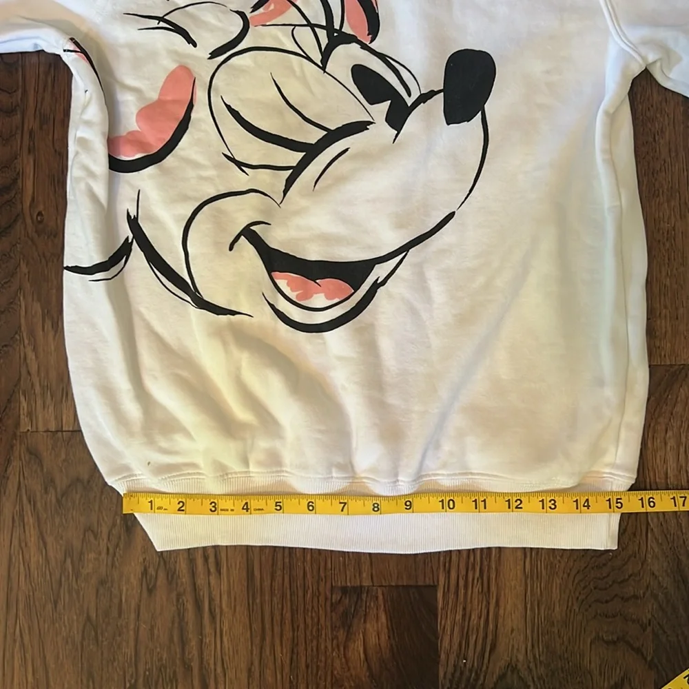 Minnie Mouse Wink Print Crewneck Sweatshirt